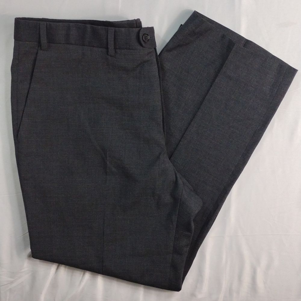 John Varvatos Wool Dark Gray Slacks - Picture 2 of 12